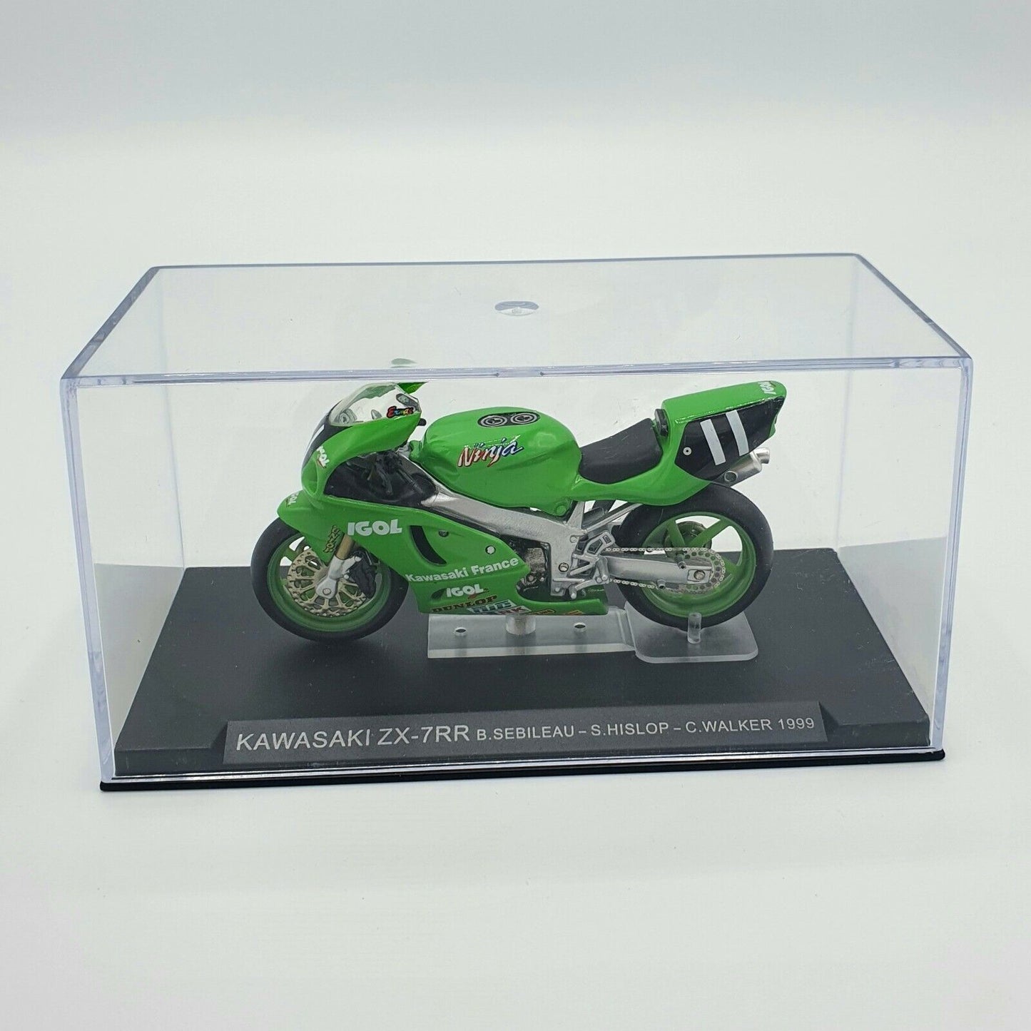 EBOND Moto Kawasaki ZX - 7RR B.Sebileau - S.Hislop - C.Walker 1999 Scala 1:24 - S010.