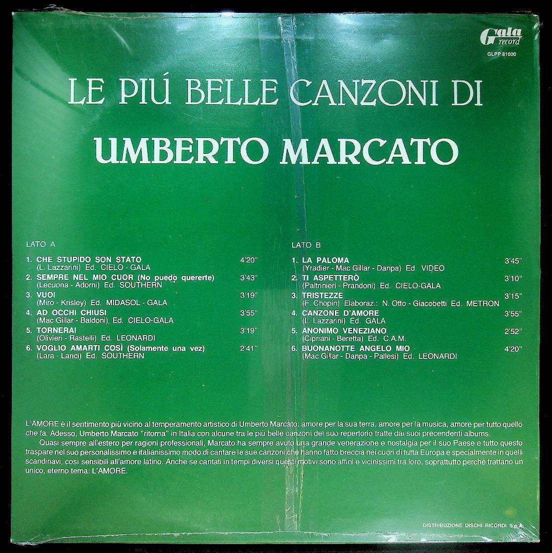 EBOND Umberto Marcato - Le Piu Belle Canzoni Di Umberto Marcato -- V056109 Vinile V056109