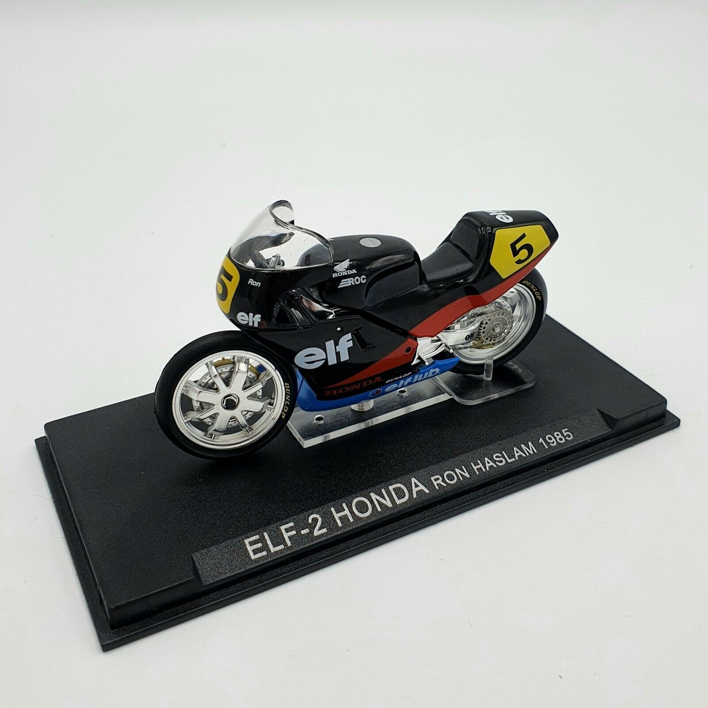 EBOND Modellino Moto ELF-2 Honda Ron Haslam 1985 Scala 1:24 - S012.