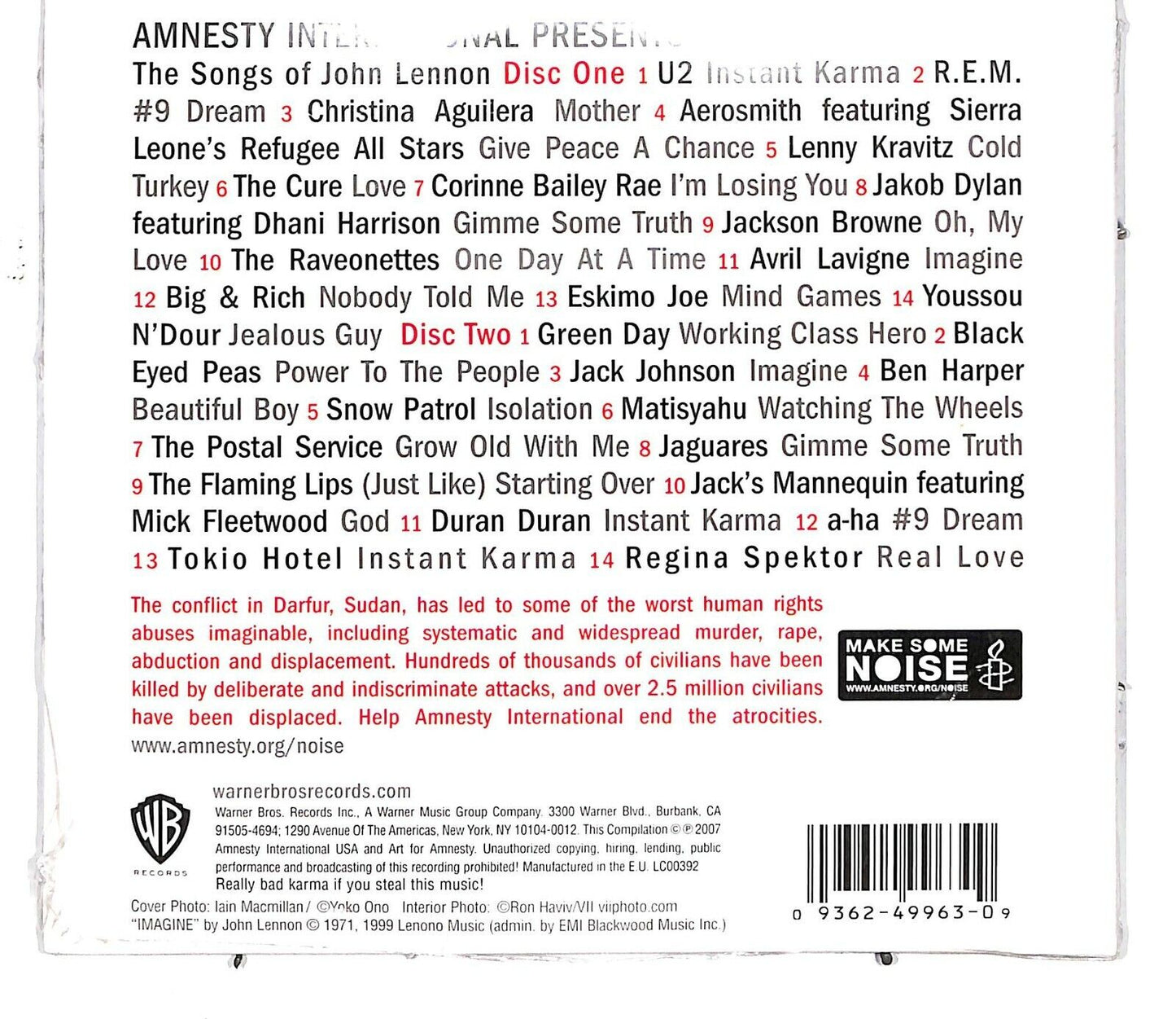 EBOND Make Some Noise - The Amnesty International Campaign To Save CD CD033736