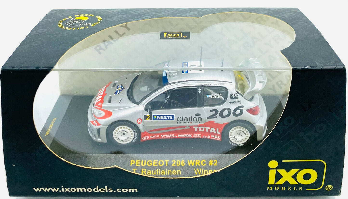 EBOND Peugeot 206 WRC #2 - Winner Finland 2002 - M.Gronholm - IXO - 1:43 - 0201
