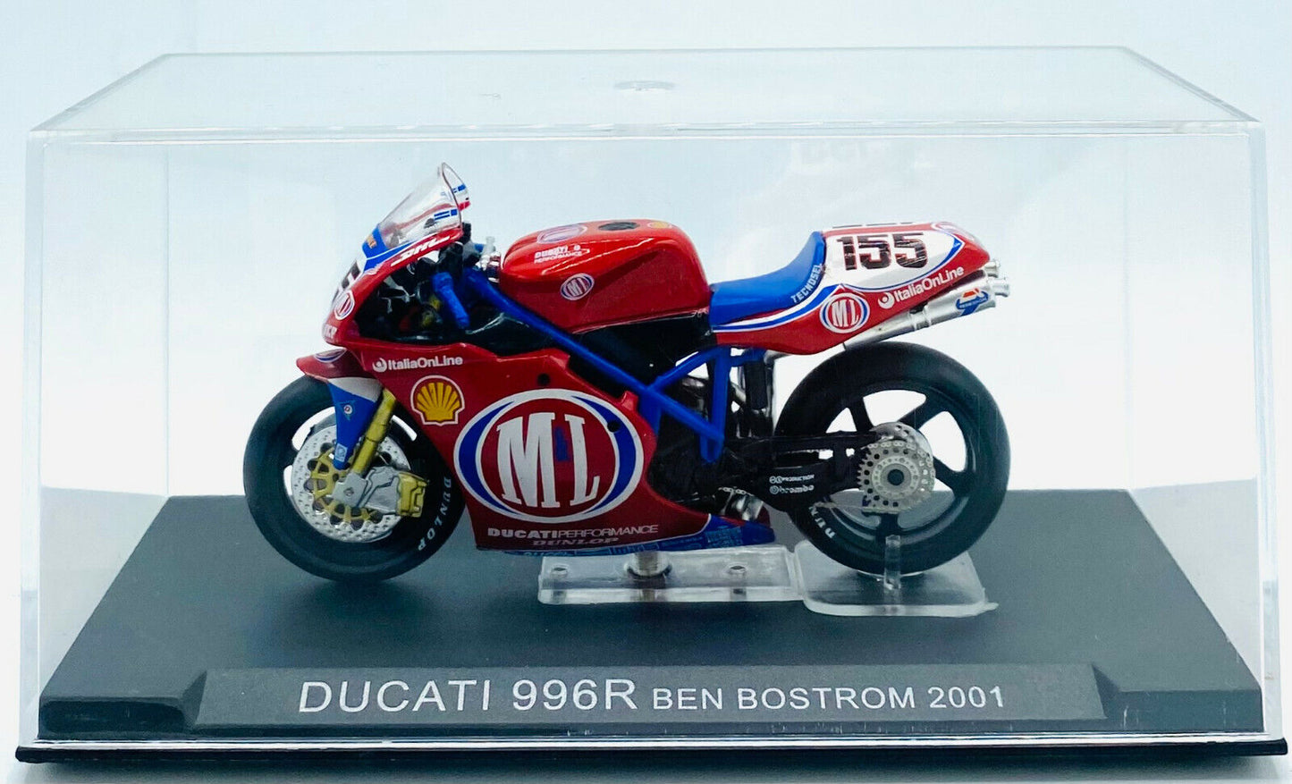 EBOND Modellino Ducati 996R - Ben Bostrom 2001 - Die Cast - 1:24 - 0219