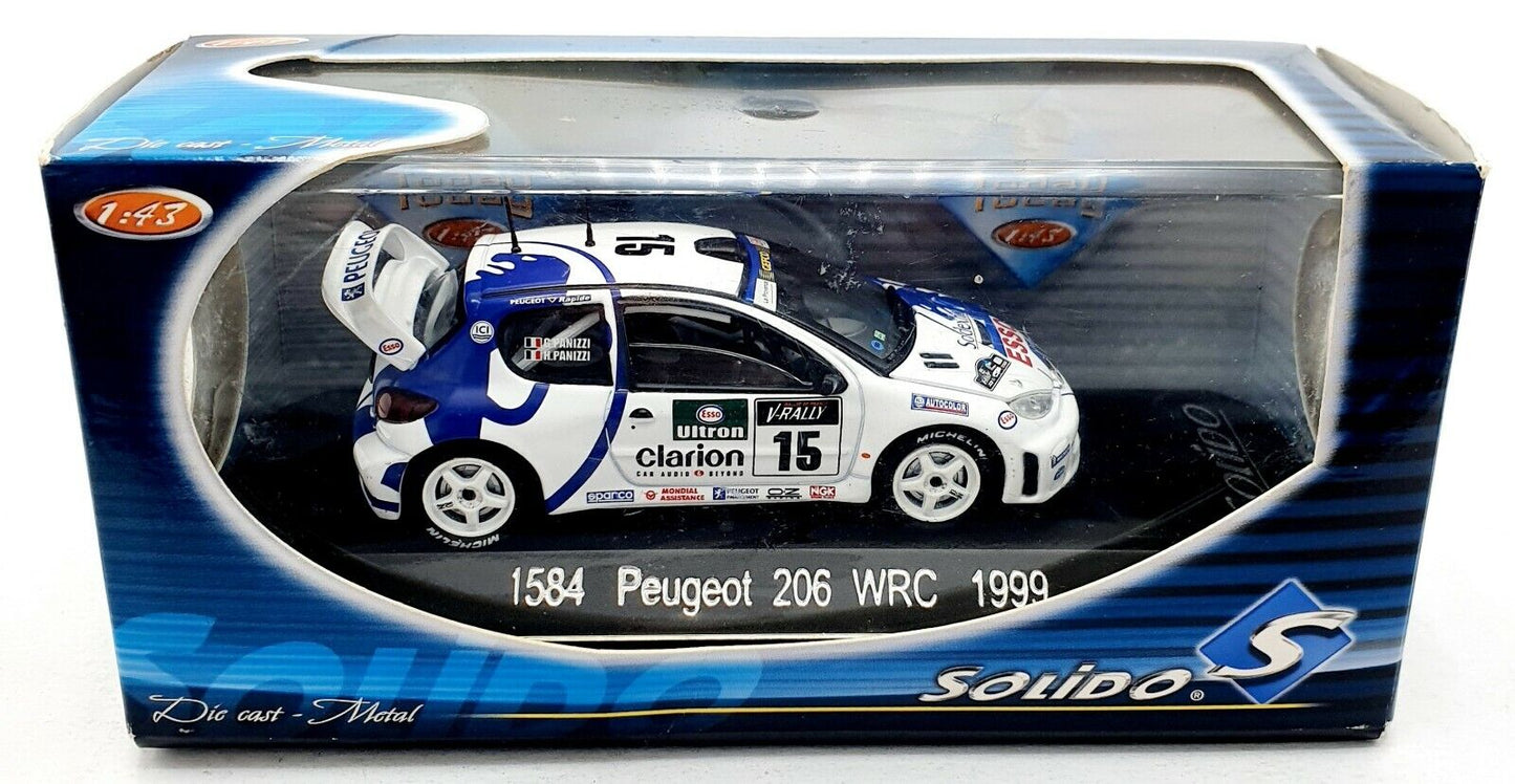 EBOND Modellino 1584 Peugeot 206 WRC 1999 - bianco - Solido 1:43 - 0085.