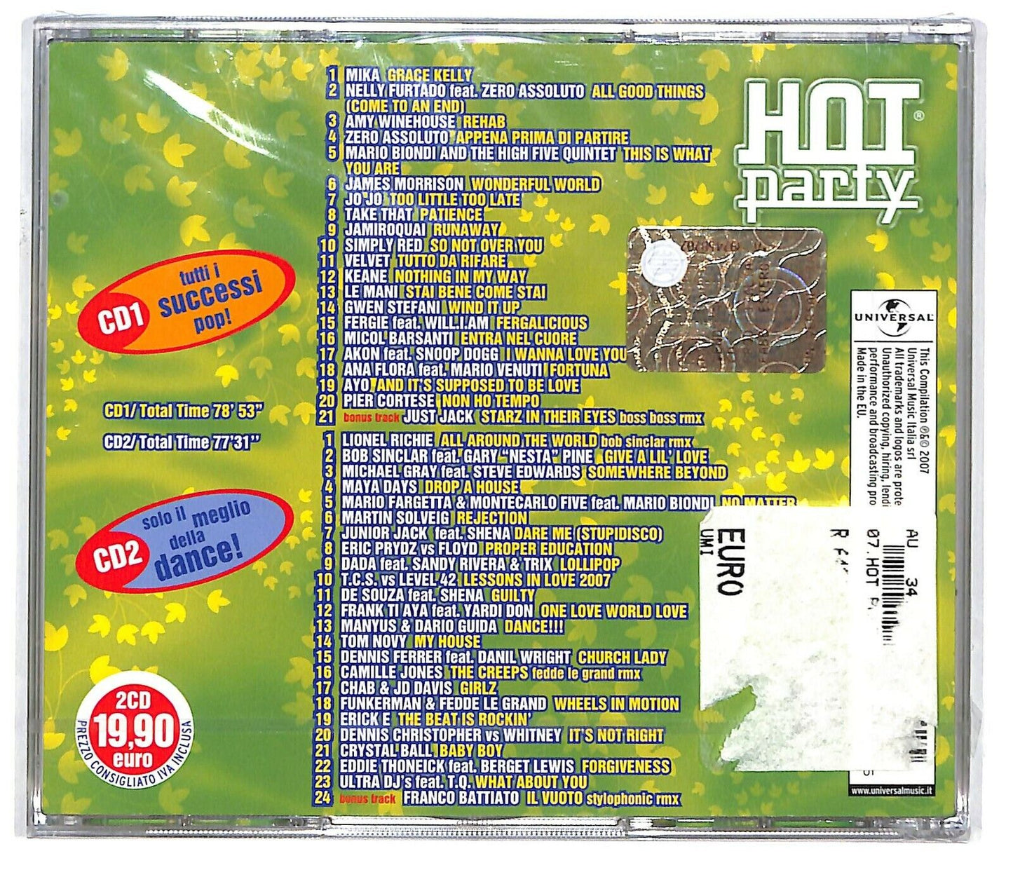 EBOND Various ‎- Hot Party Spring 2007 CD CD033444