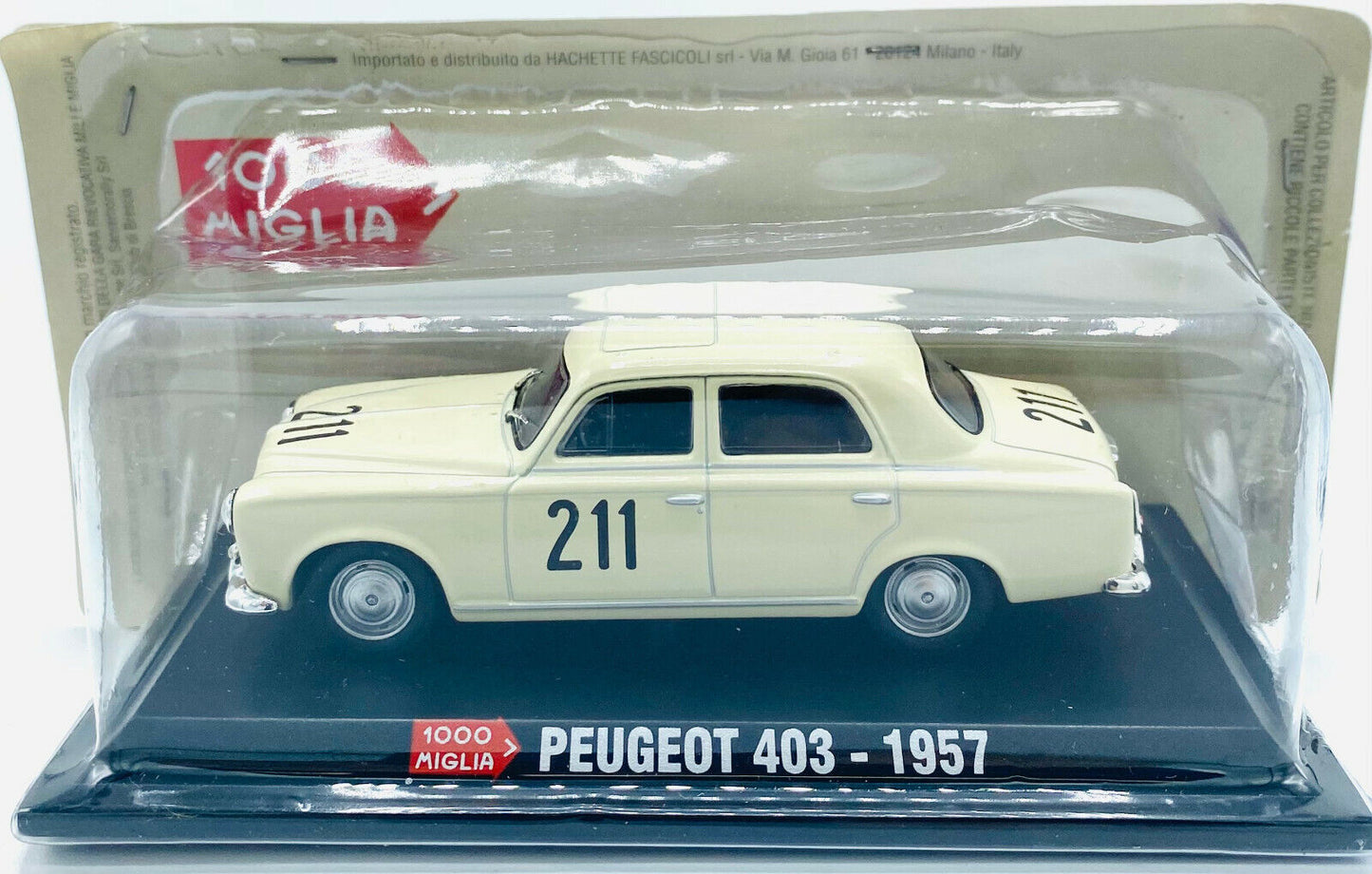 EBOND Modellino Peugeot 407 - 1957 - Mille Miglia - Hachette - 1:43 - 0225