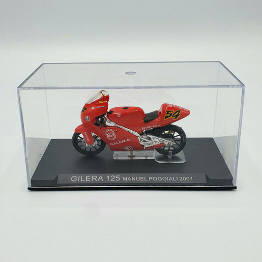 EBOND Modellino Gilera 125 Manuel Poggiali 2001 Scala 1:24 S002.