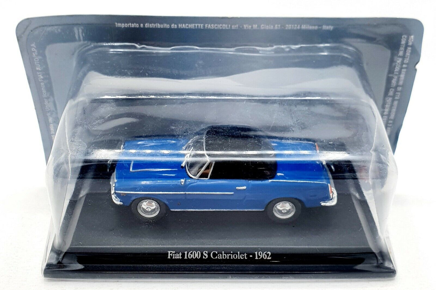 EBOND Modellino Fiat 1600S Cabriolet - 1962 - blu - Die cast - 1:43 - 0082.