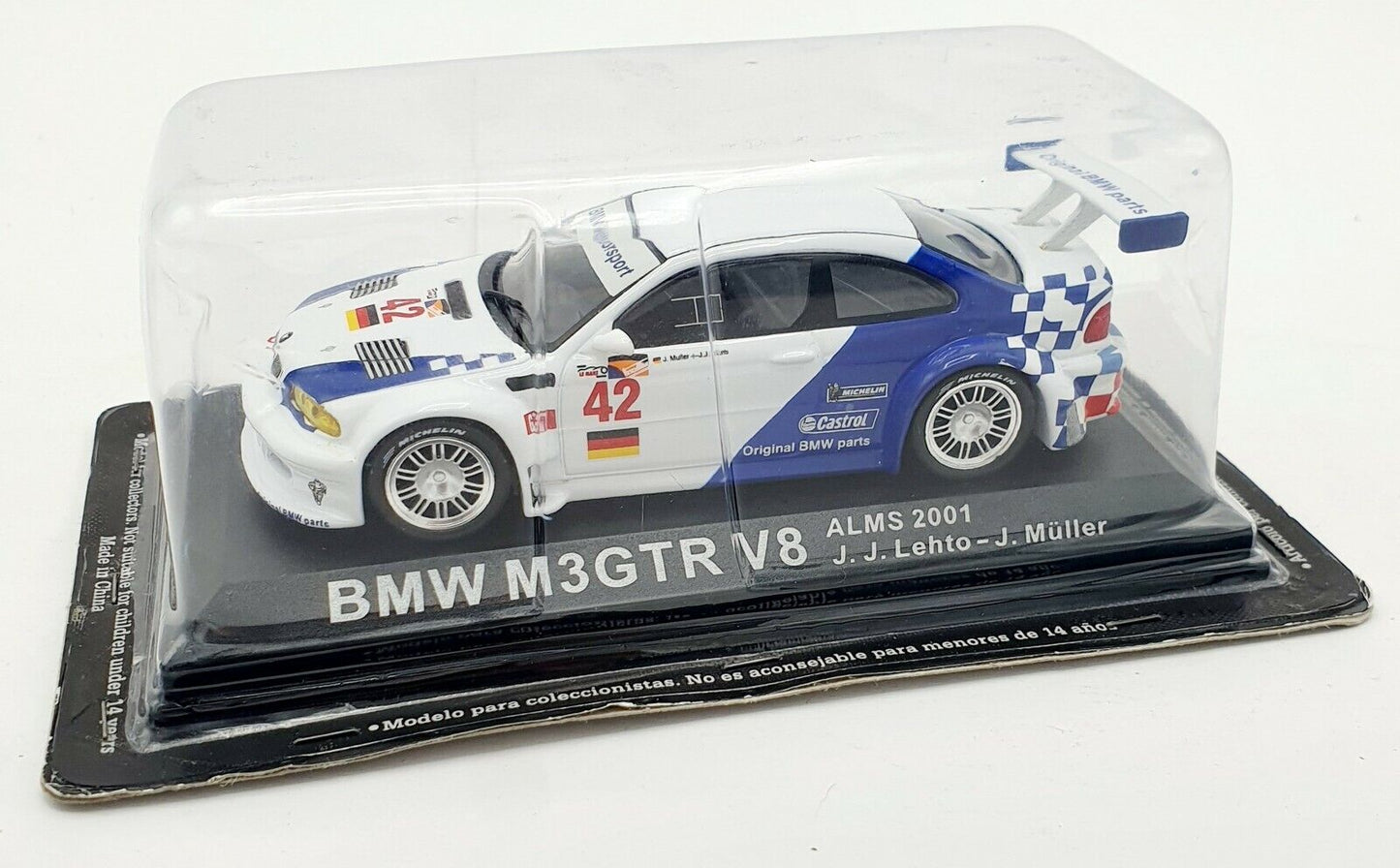 EBOND B M W M 3 GTR V8 ALMS 2001 J.J.Lehto - J.Muller - Die cast - 1:43 S031.