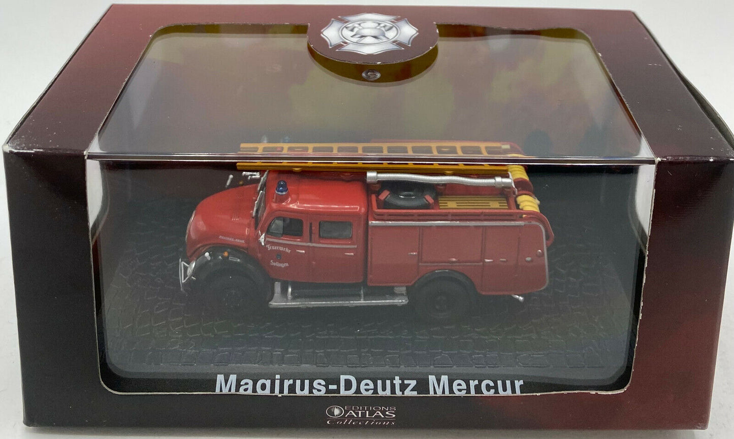 EBOND Modellino Magirus Deutz Mercur - Camion pompieri - Atlas Ed - 1:72 - 0148