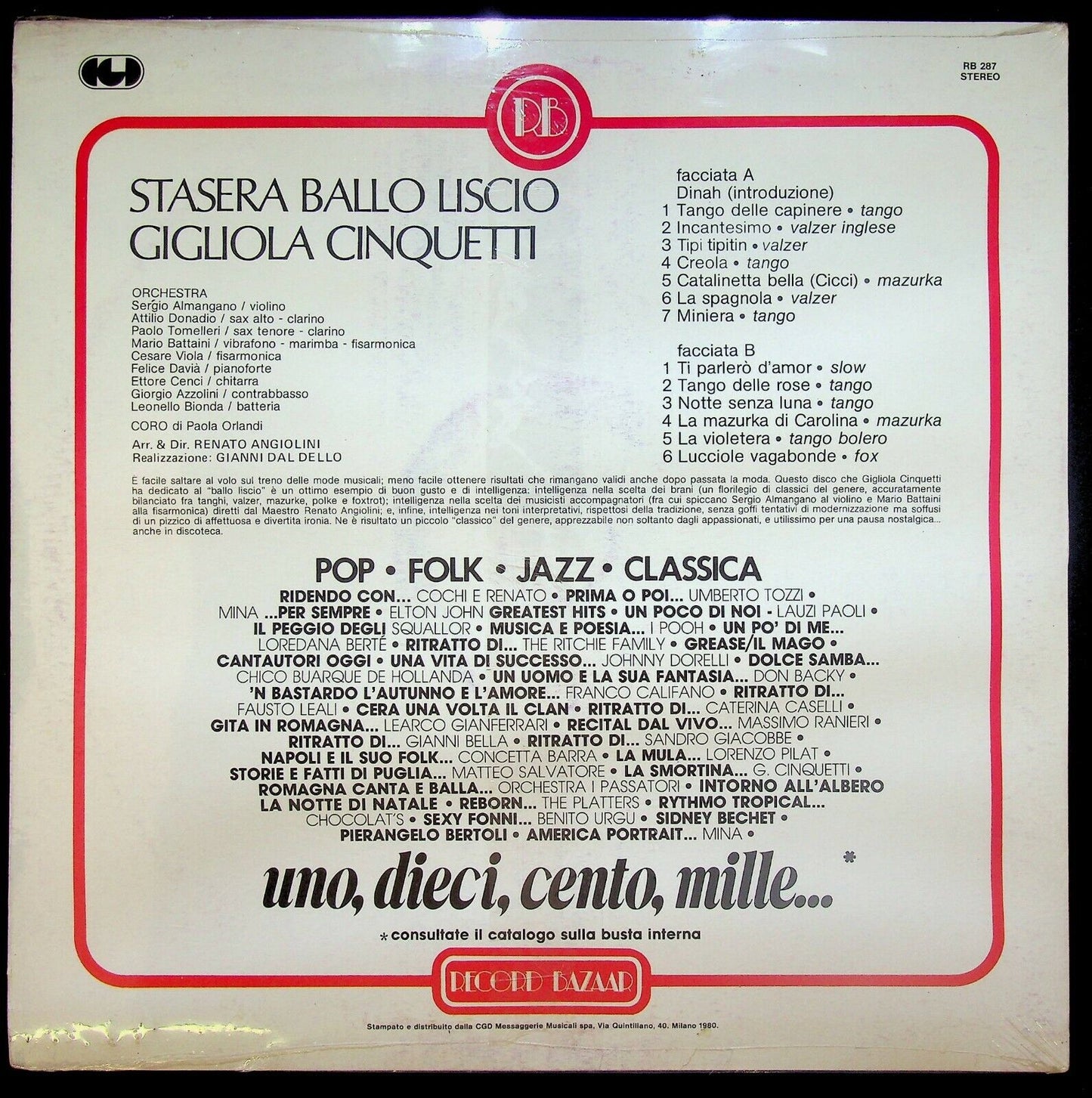 EBOND Gigliola Cinquetti Stasera Ballo Liscio Vinile V063039