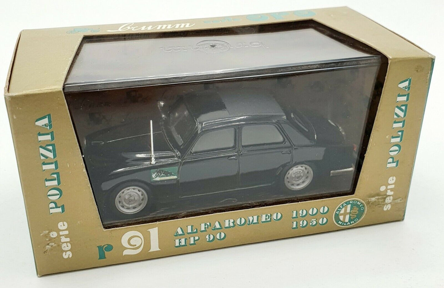 EBOND Modellino Alfaromeo - Polizia 1900-1950 - HP90 - R91 - BRUMM - 1:43 - S035.