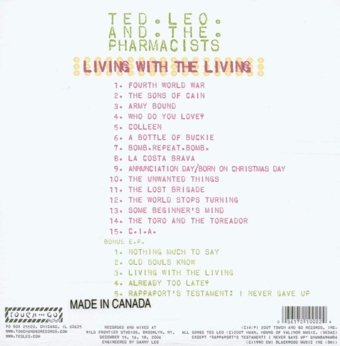 EBOND Ted Leo And The Pharmacists - Living With The Living + Ep5014 CD CDS001389