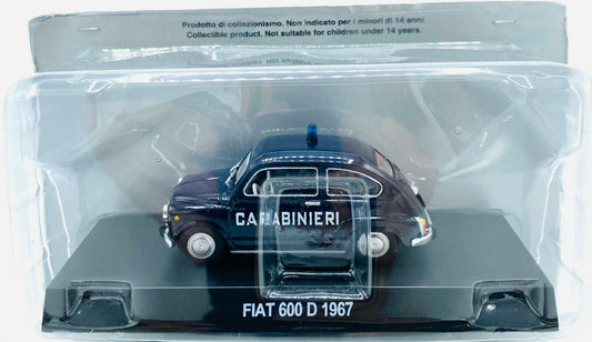 EBOND Modellino Fiat 600 D - 1967 - Carabinieri - Die Cast - 1:43 - 0181