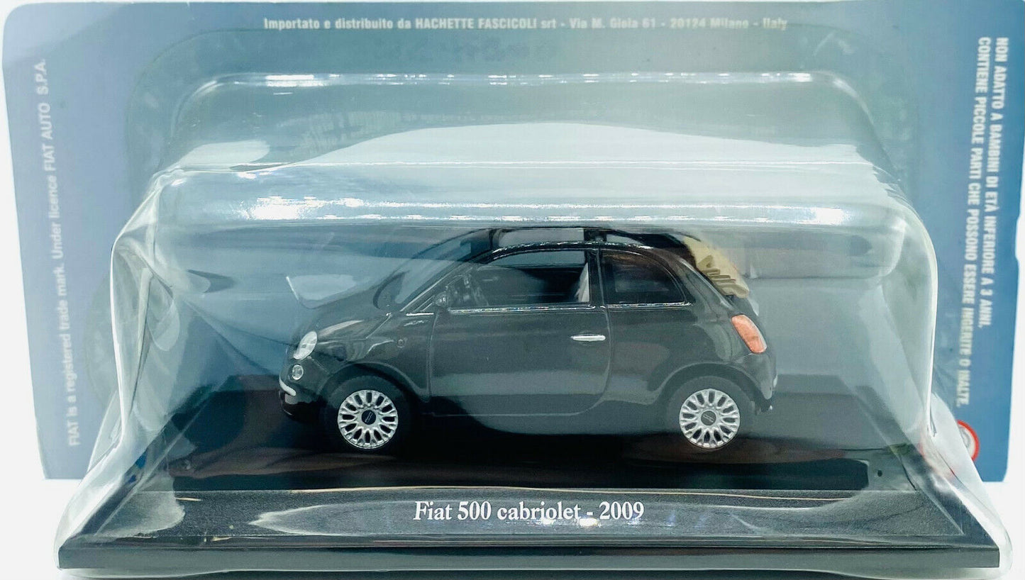 EBOND Modellino Fiat Cinquecento Cabriolet - 2009 - Hachette - 1:43 - 0254