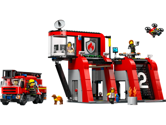 LEGO 60414 Caserma dei pompieri e autopompa
