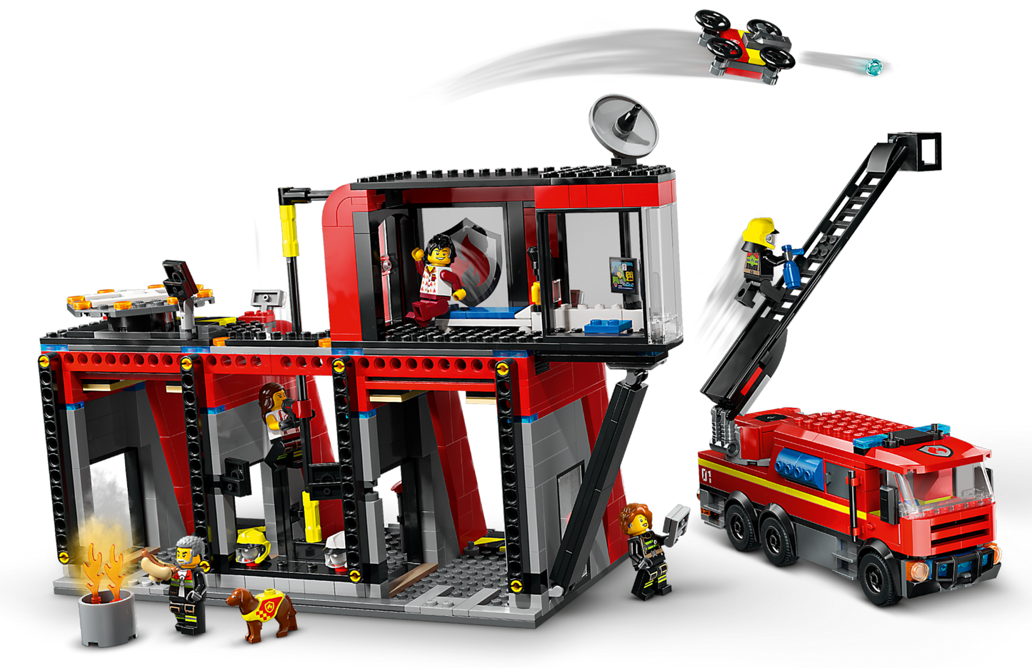 LEGO 60414 Caserma dei pompieri e autopompa