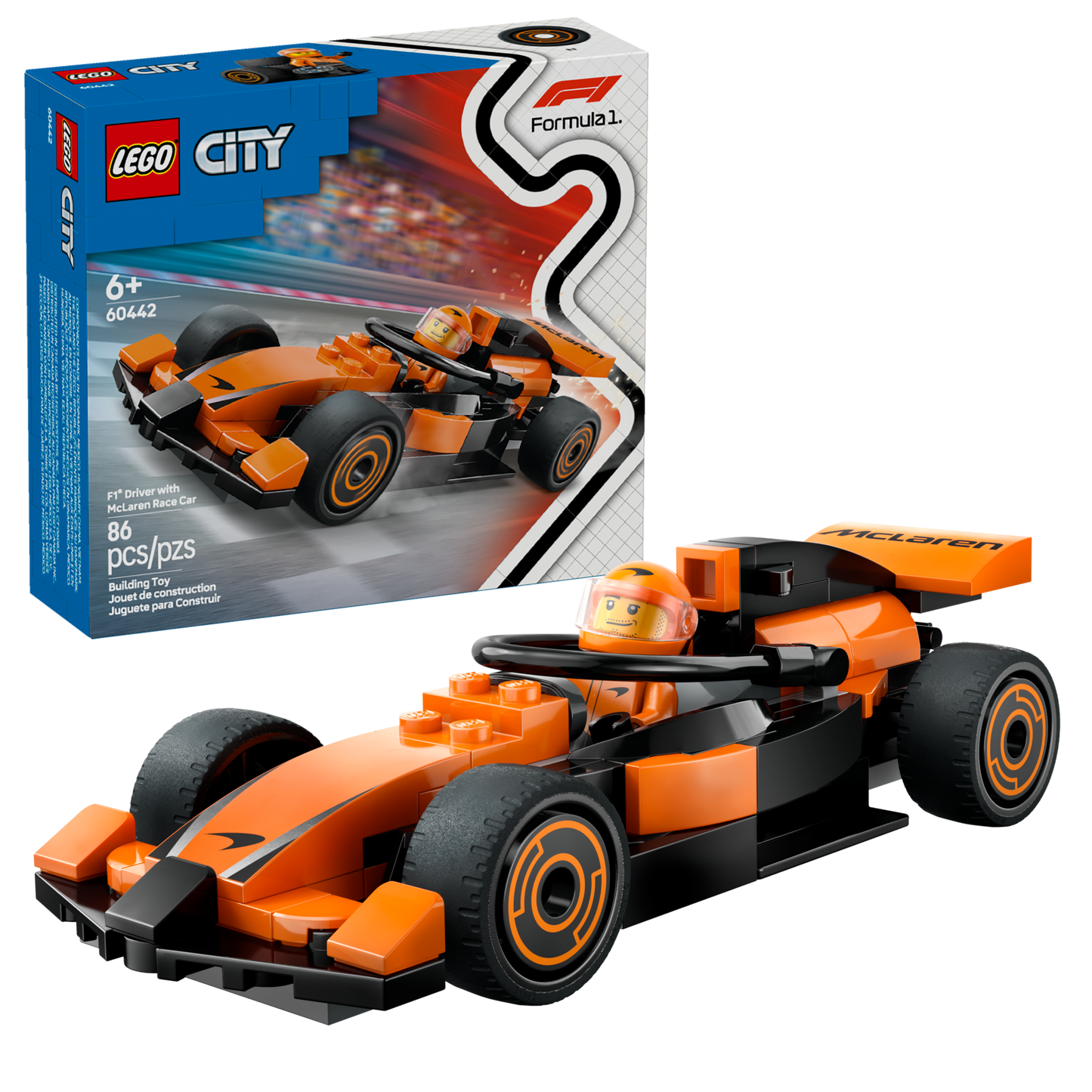 LEGO 60442 Pilota e monoposto McLaren F1®