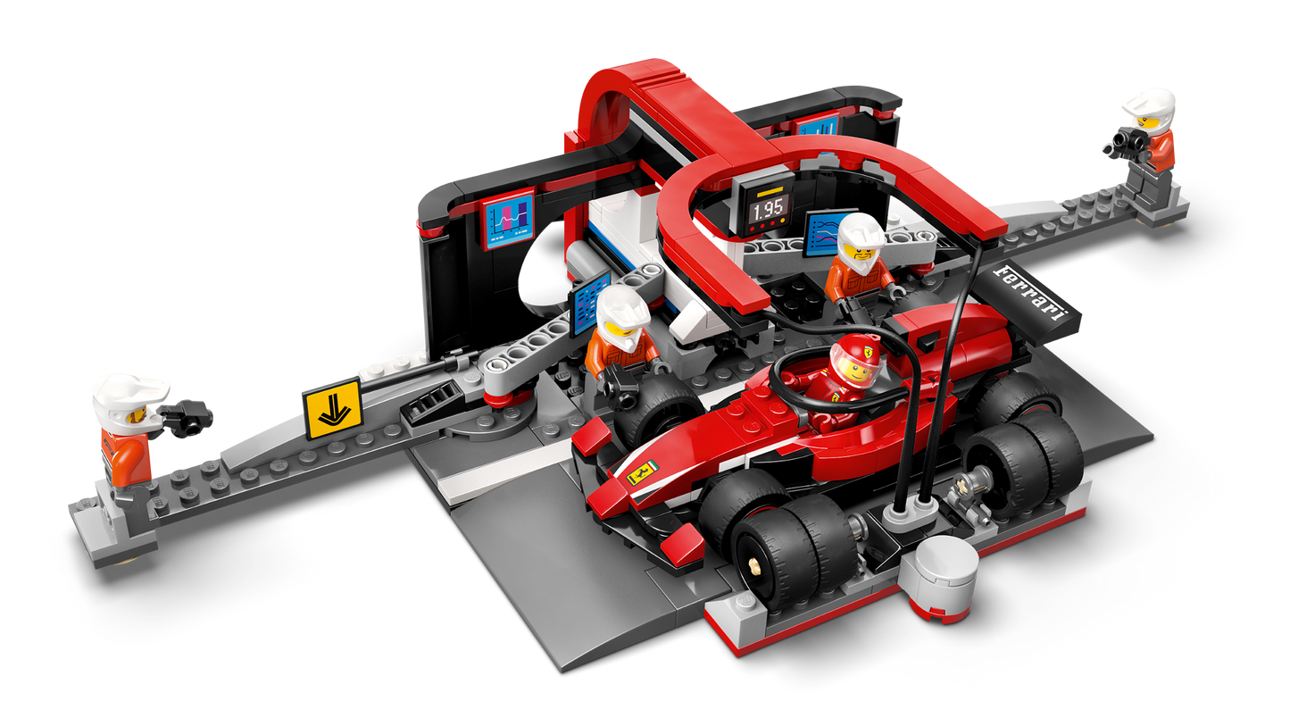LEGO 60443 Pitstop e meccanici con monoposto Ferrari F1®