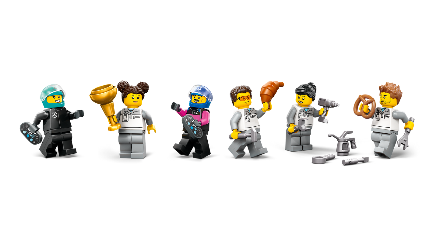 LEGO 60444 Garage con monoposto Mercedes-AMG e Alpine F1®