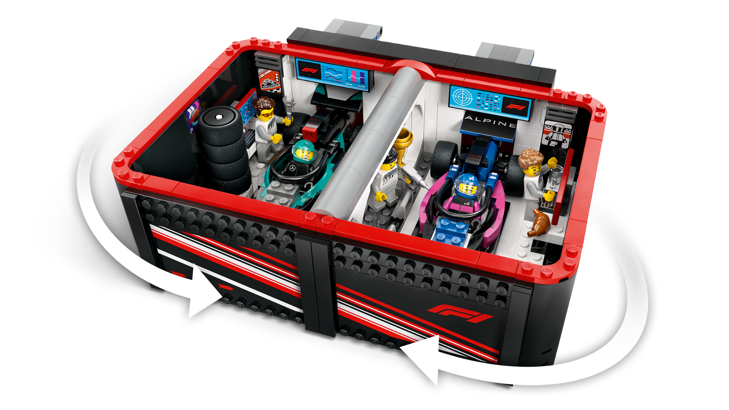 LEGO 60444 Garage con monoposto Mercedes-AMG e Alpine F1®