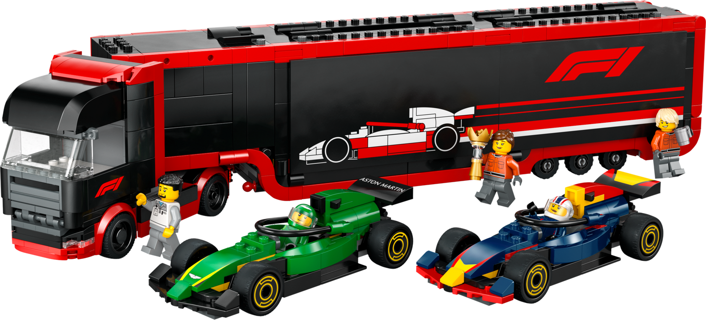 LEGO 60445 Autotrasportatore F1® con monoposto RB20 e AMR24 F1®