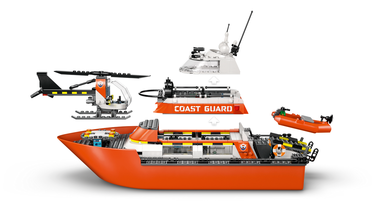 LEGO 60504 Motoscafo di soccorso ed elicottero della Guardia Costiera