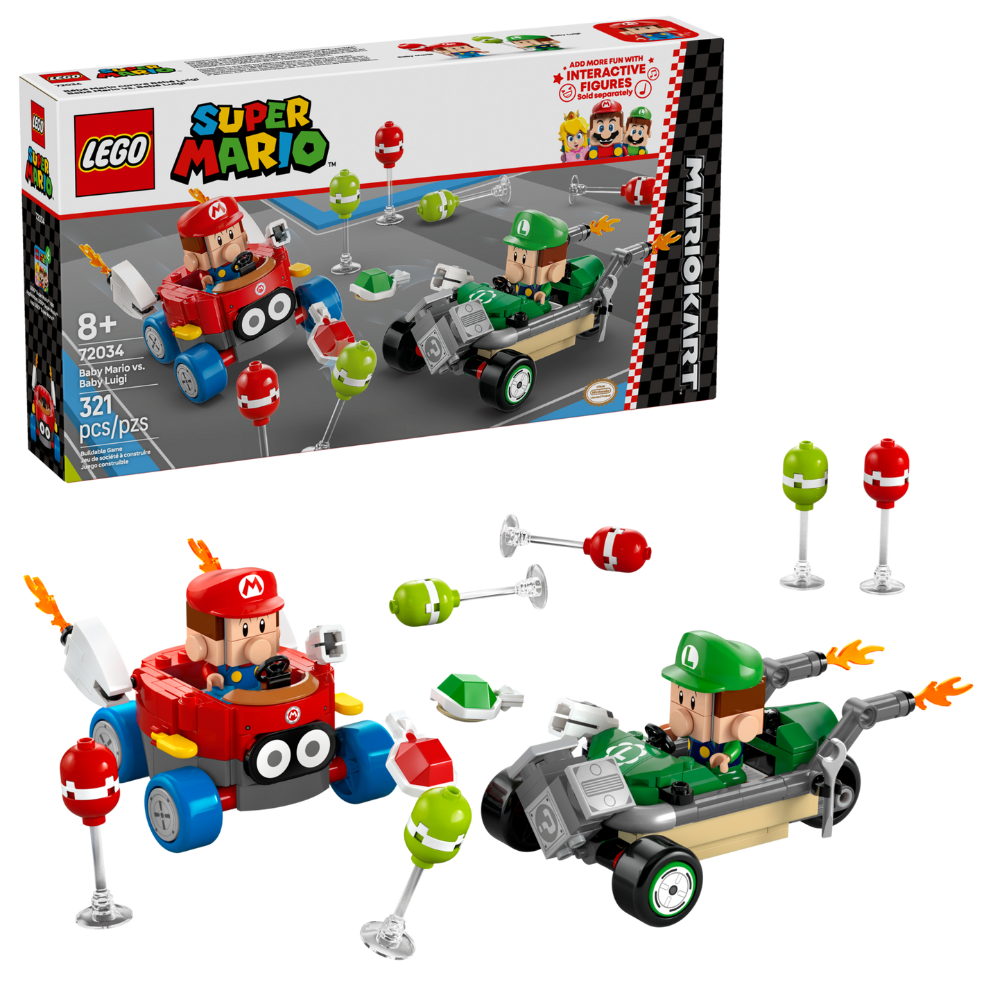 LEGO 72034 Super Mario: Mario Kart – Baby Mario vs. Baby Luigi