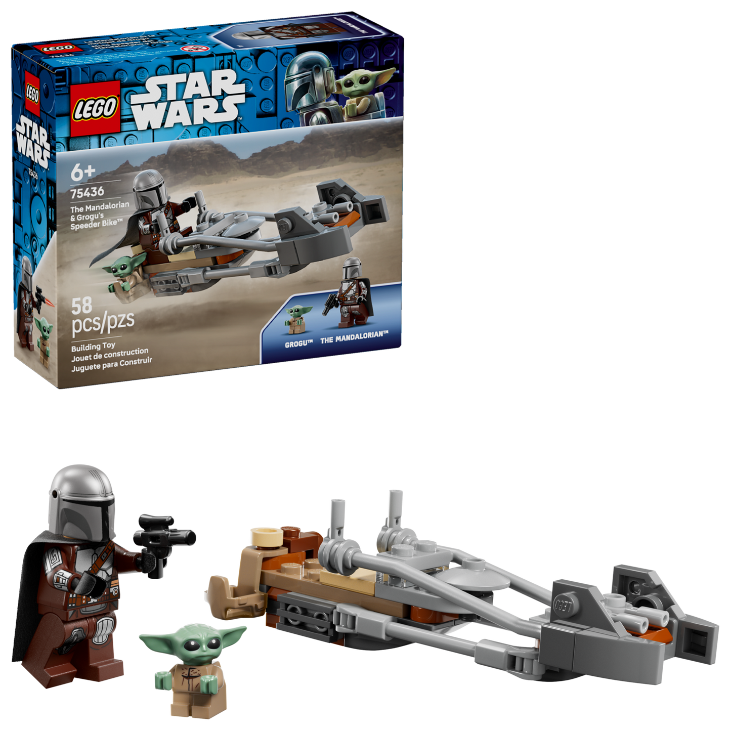 LEGO 75436 Star Wars Speeder Bike del Mandaloriano e di Grogu