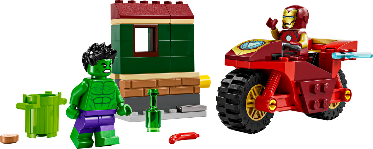 LEGO 76287 Iron Man con moto e The Hulk