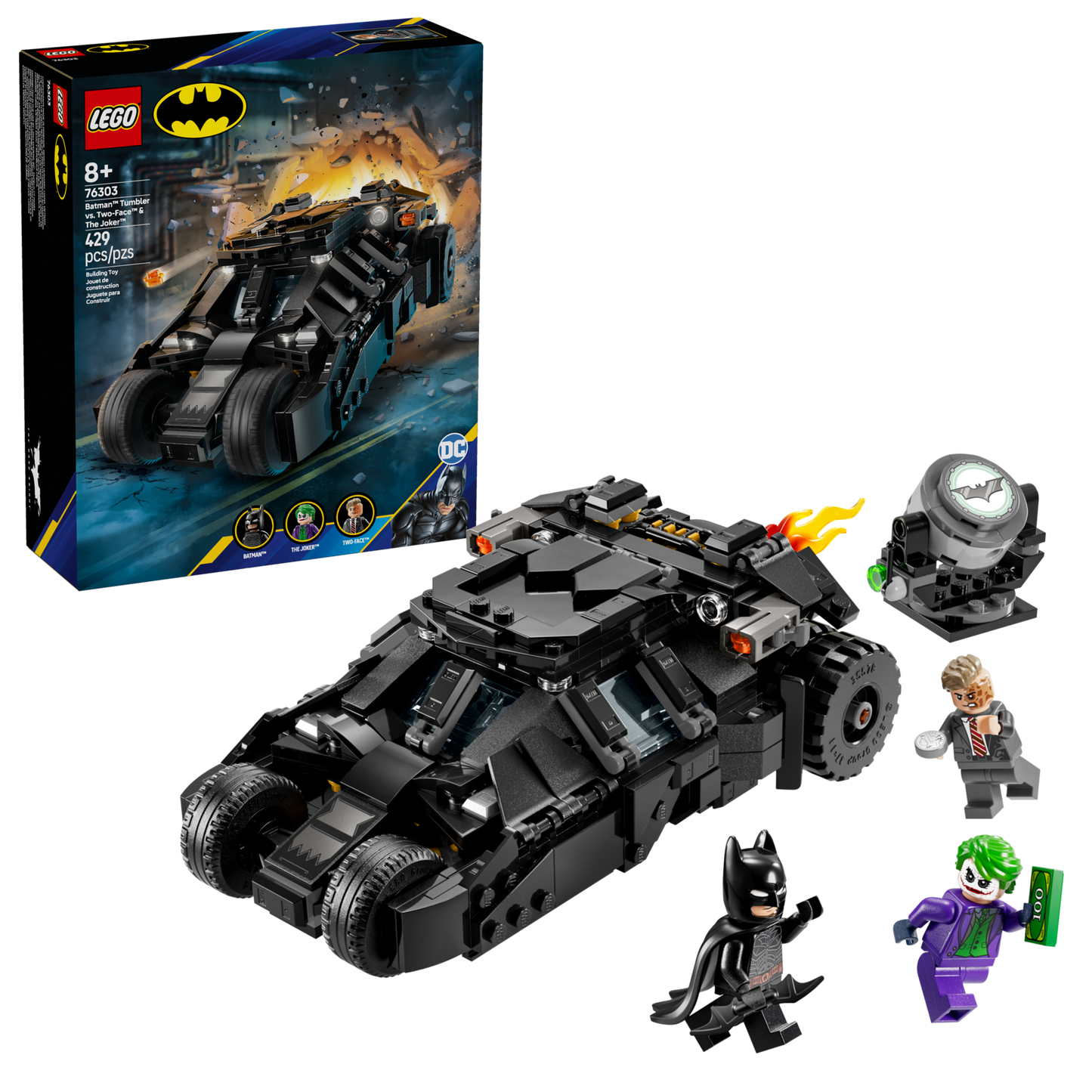 LEGO 76303 Tumbler di Batman™ contro Two-Face™ e The Joker™