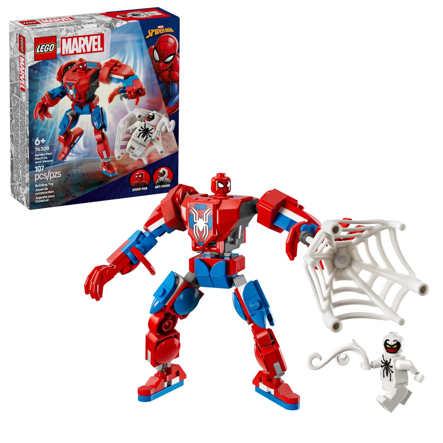 LEGO 76308 MECH DI SPIDER-MAN CONTRO AN..