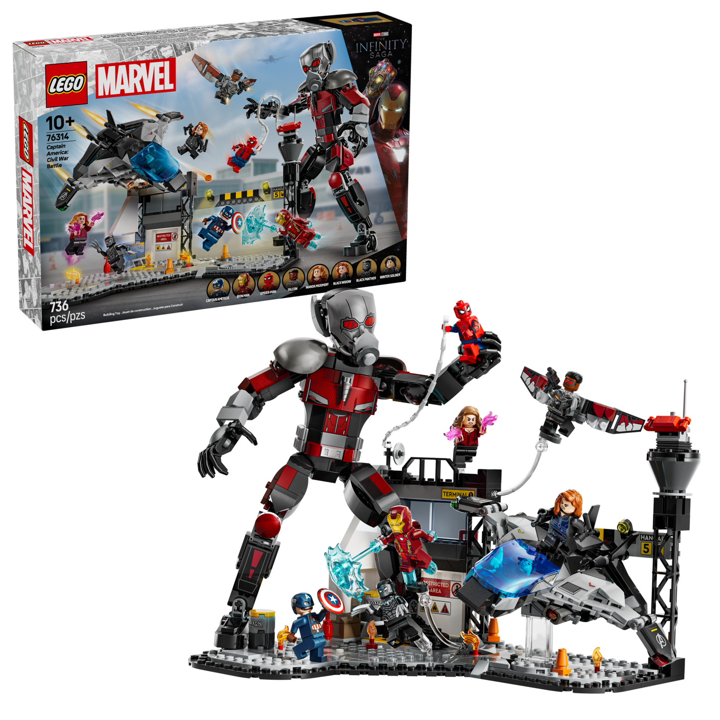 LEGO 76314 Azione di battaglia Captain America: Civil War