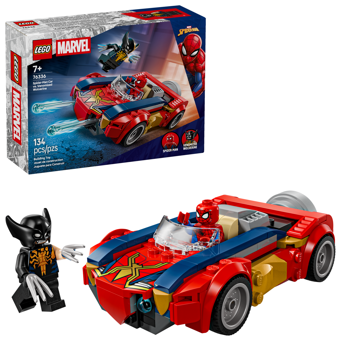 LEGO 76336 Auto di Spider-Man vs. Venomized Wolverine
