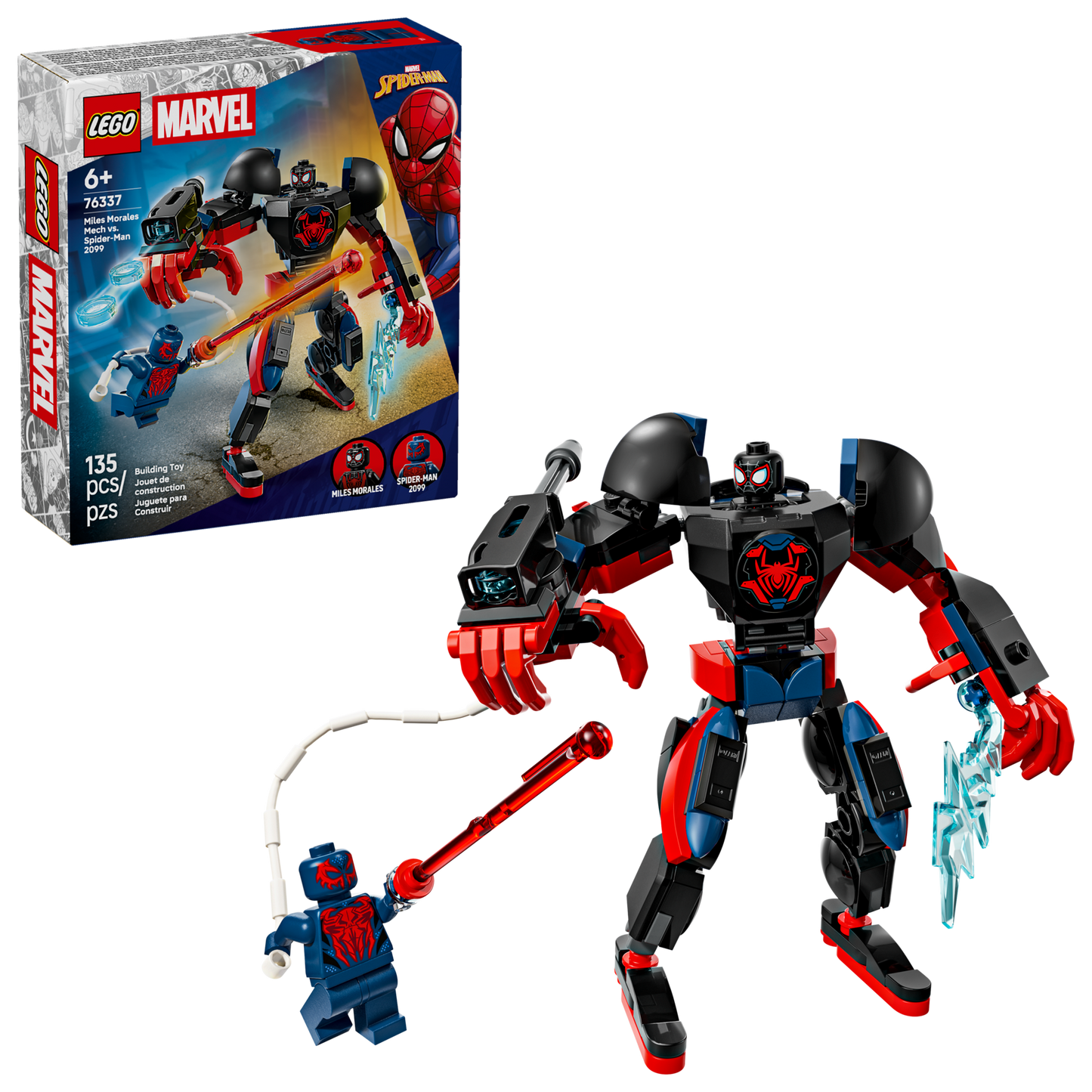 LEGO 76337 Mech di Miles Morales vs. Spider-Man 2099