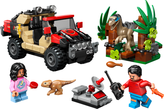 LEGO 76972 Fuga dal Raptor sul fuoristrada