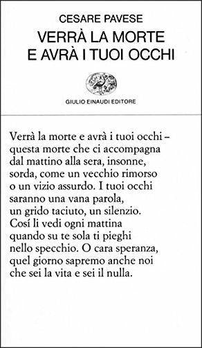 Verra' La Morte E Avra' I Tuoi Occhi - Pavese Cesare