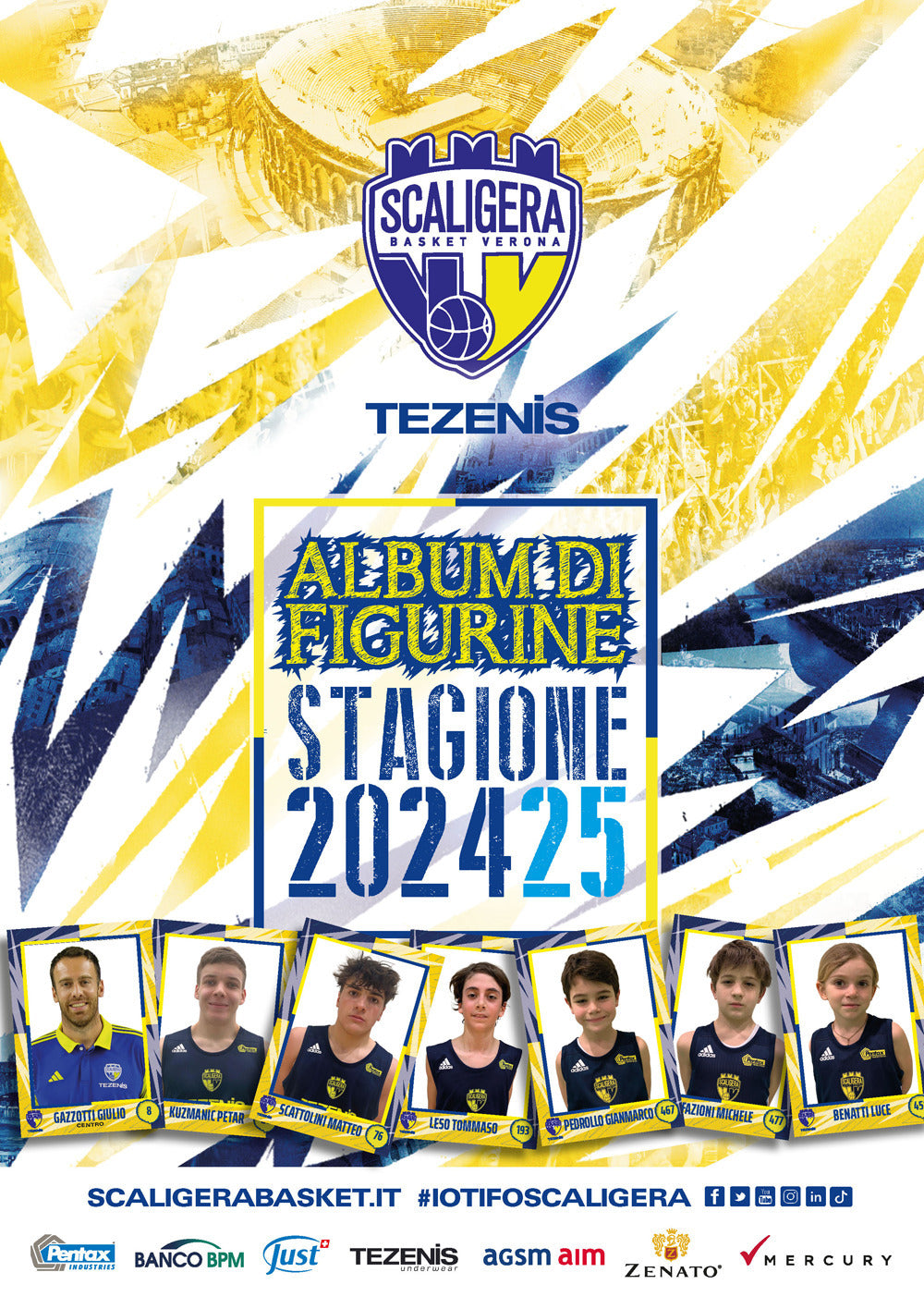 Album Di Figurine Scaligera Basket Stagione 2024/2025. Album Con Figurine Stampate Direttamente Sulle Pagine - Scaligera Basket