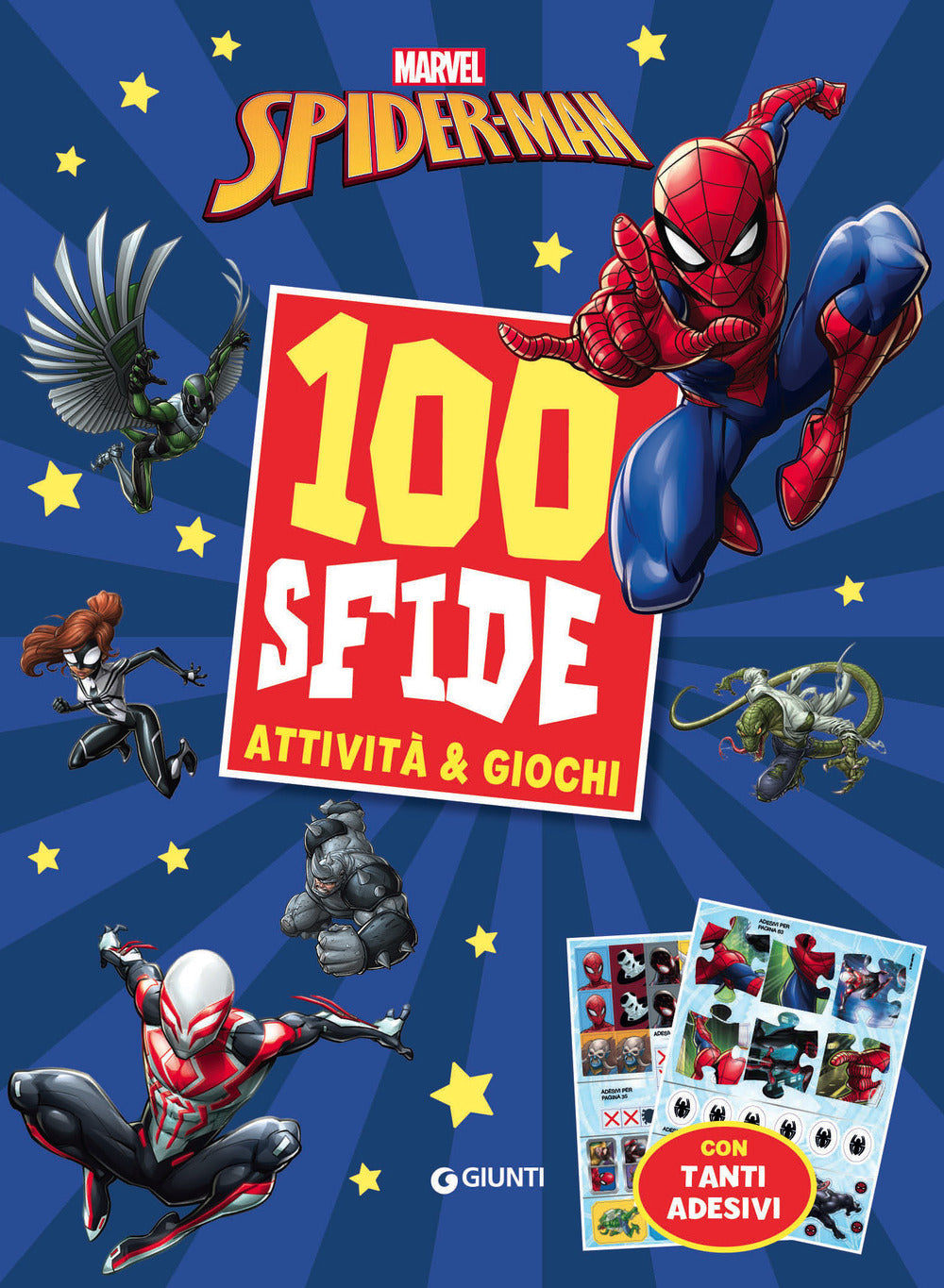 Spiderman. Marvel. 100 Sfide. Attivita' E Giochi. Sticker Special Color -