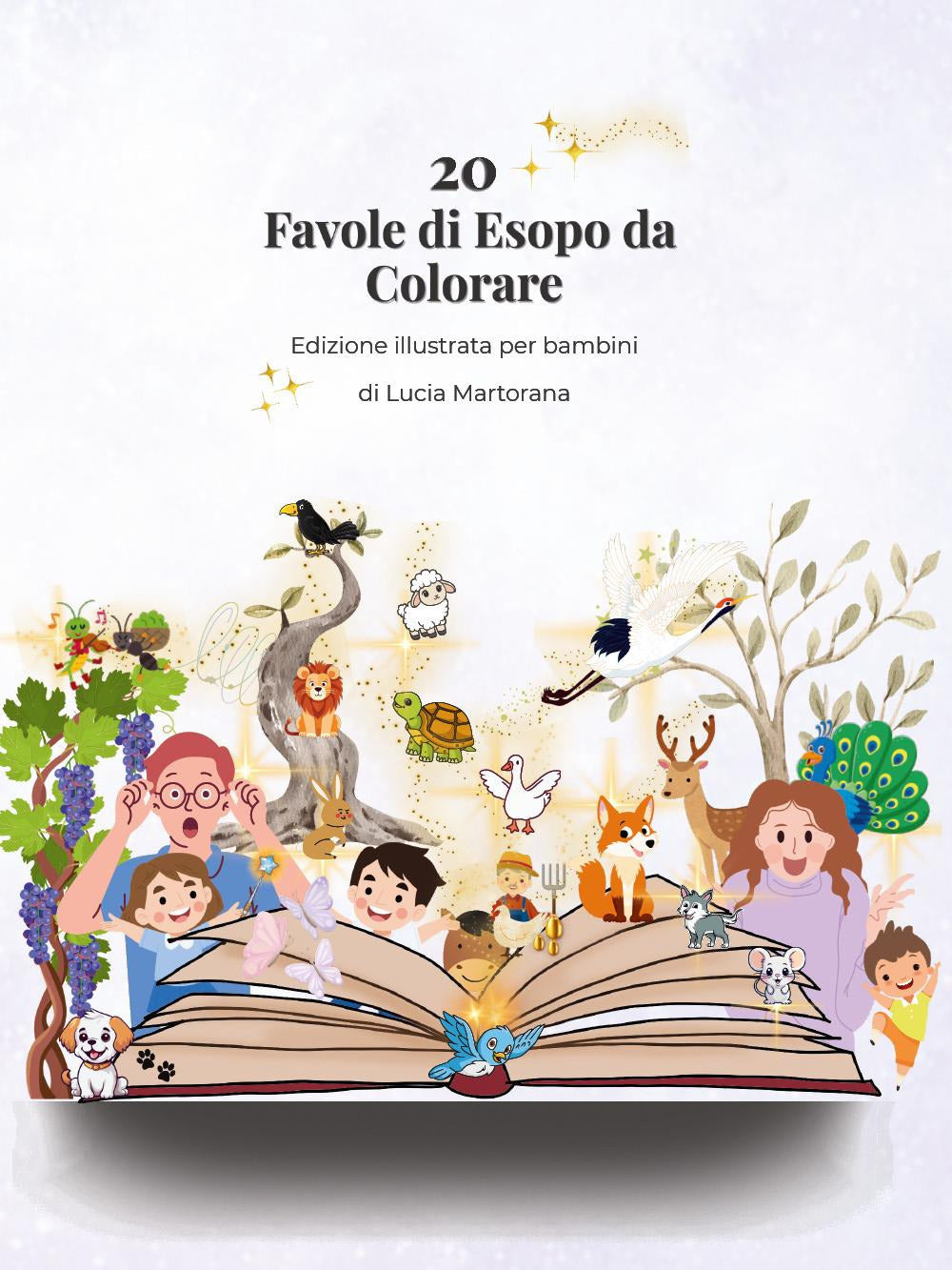 20 Favole Di Esopo Da Colorare. Libro Educativo Per Bambini 4-8 Anni Con Giochi, Attivita e Illustrazioni Da Colorare - Martorana, Lucia