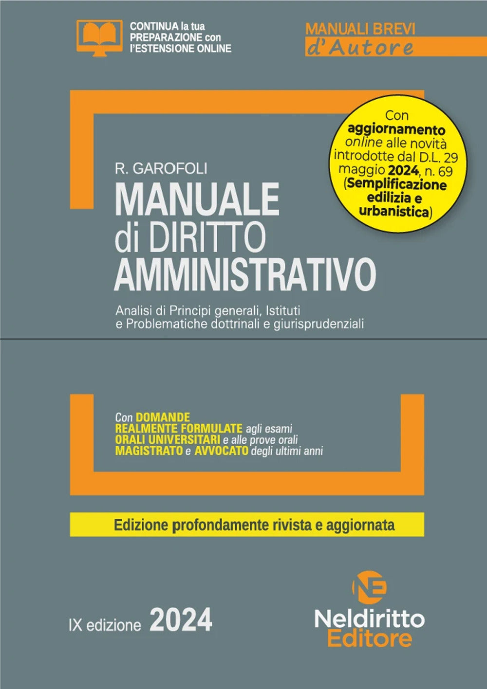 Manuale Breve Di Diritto Amministrativo 2024 -