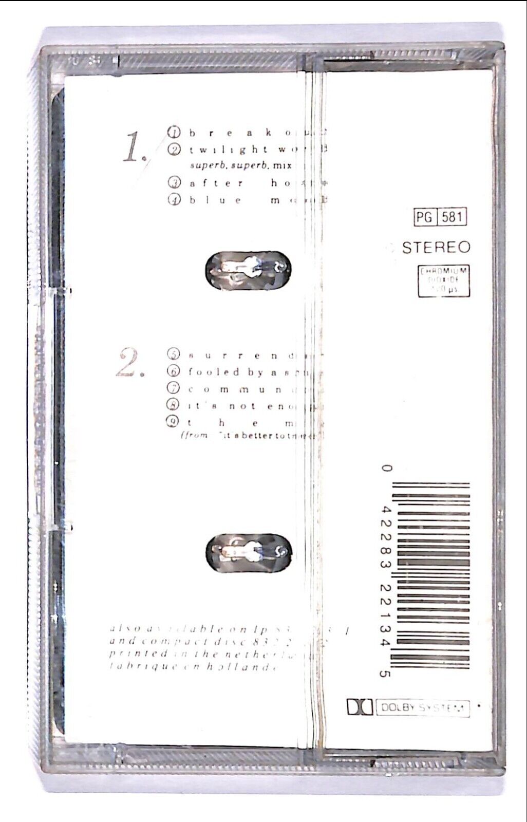 EBOND Swing Out Sister - It's Better To Travel Cassetta