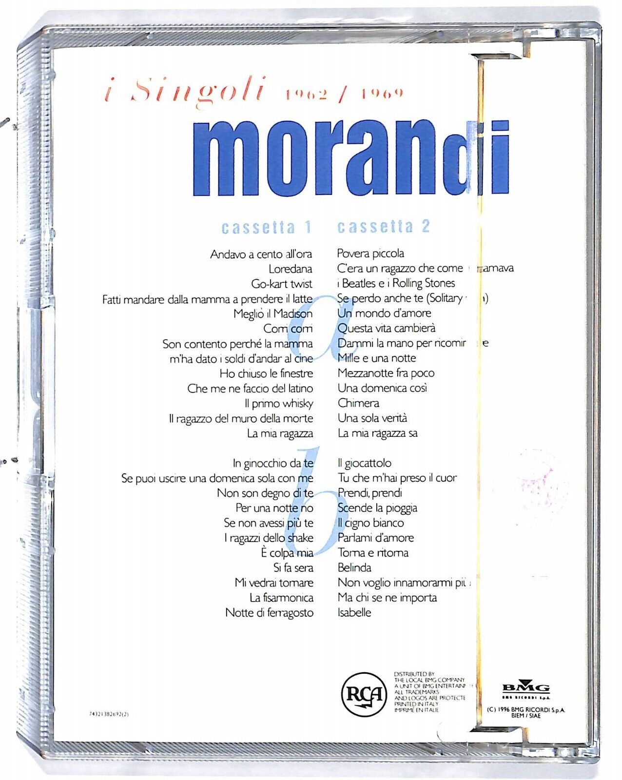 EBOND Morandi - I Singoli 1962 1969 Edizione Numerata N. 0229 Cassetta CA000428