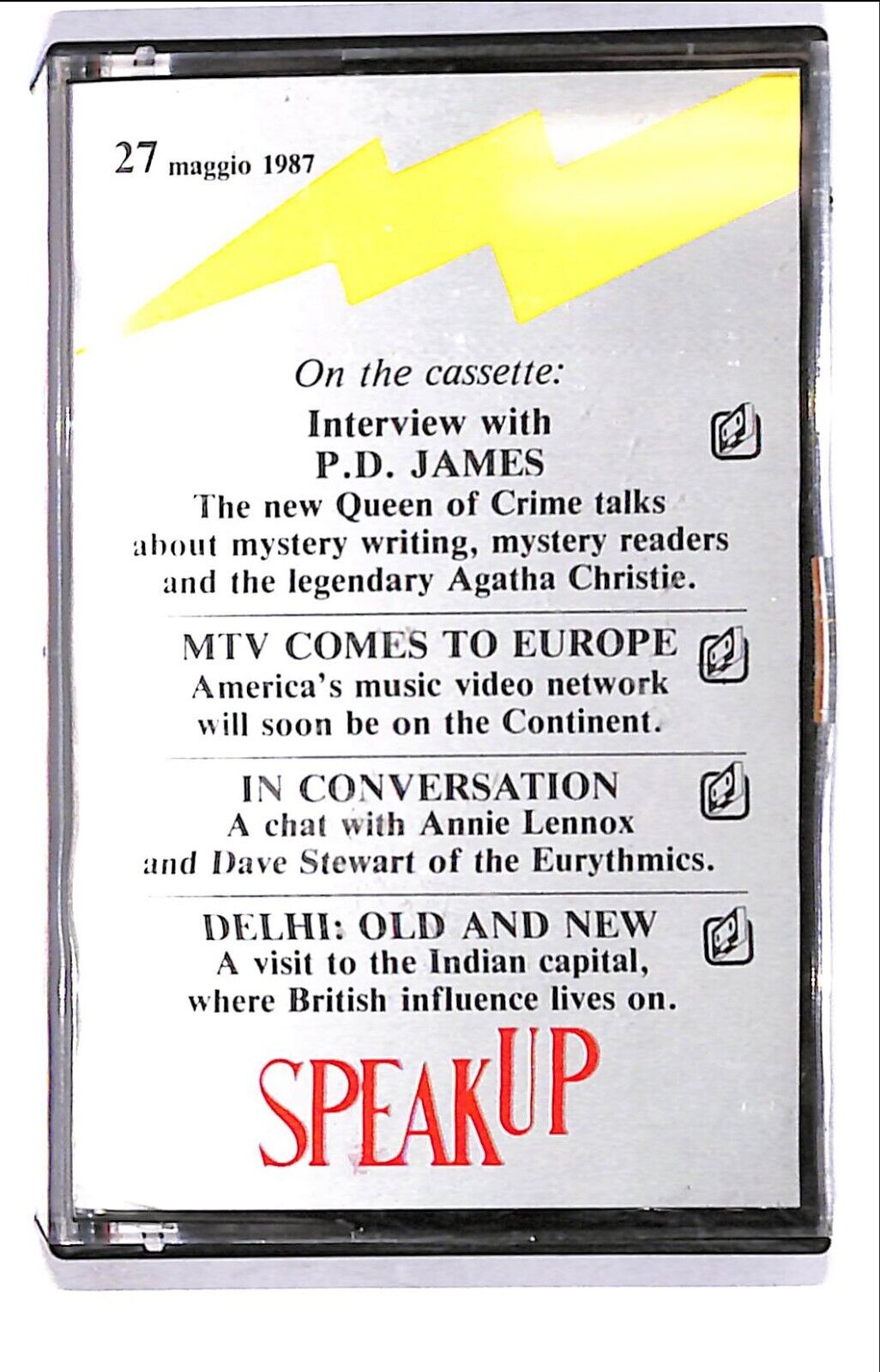 EBOND Various - Speakup 27 Maggio 1987 Cassetta CA000808