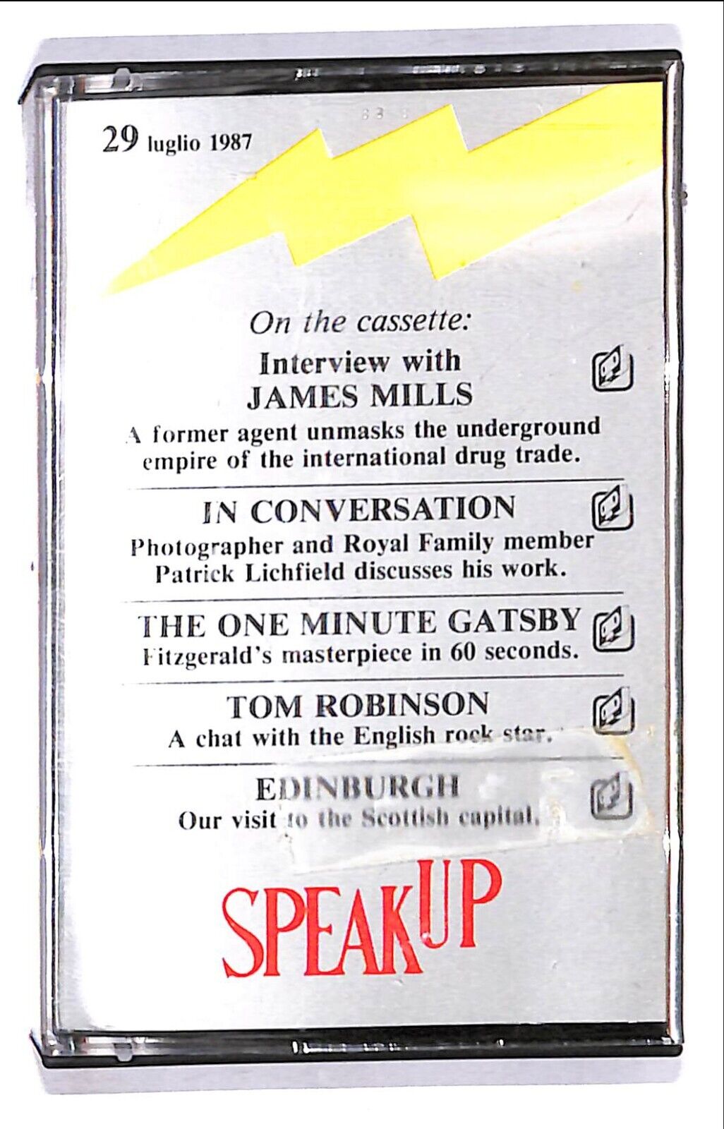 EBOND Various - Speakup 29 Luglio 1987 Cassetta CA000811