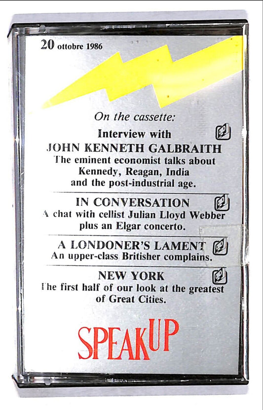 EBOND Various - Speakup 20 Ottobre 1986 Deagostini Cassetta CA000881
