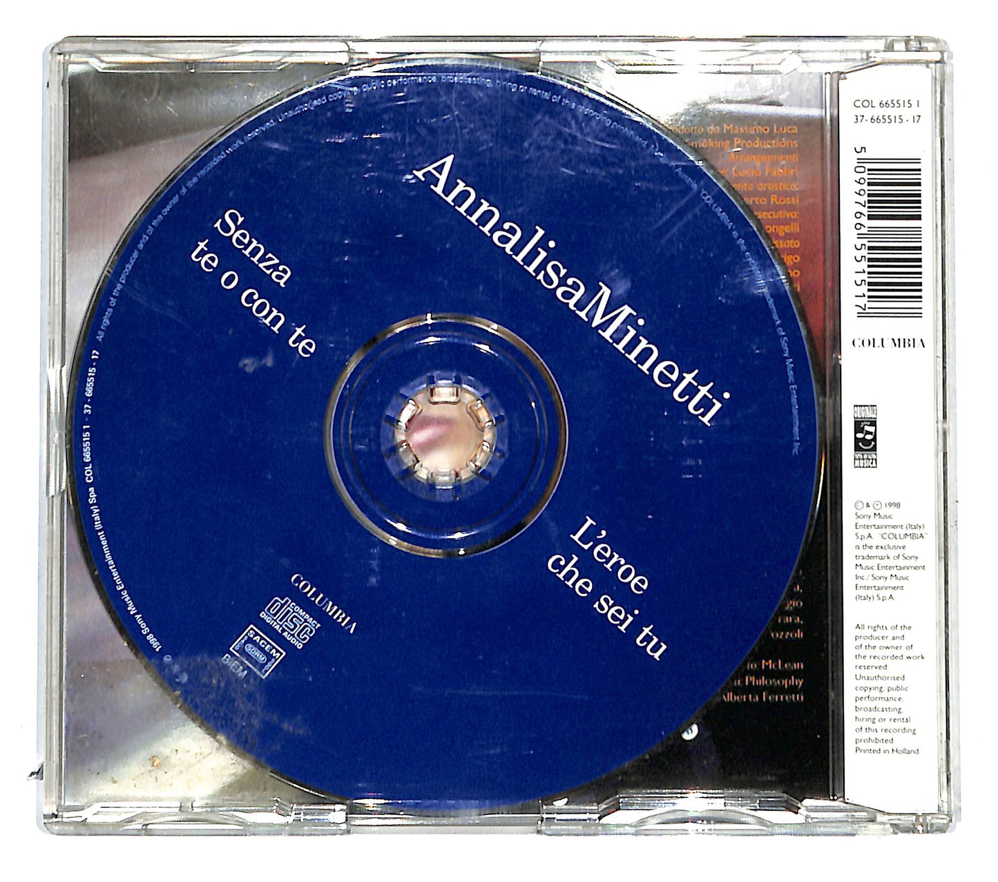 EBOND Annalisa Minetti - Senza Te O Con Te L'eroe Che Sei Tu CD CB034308