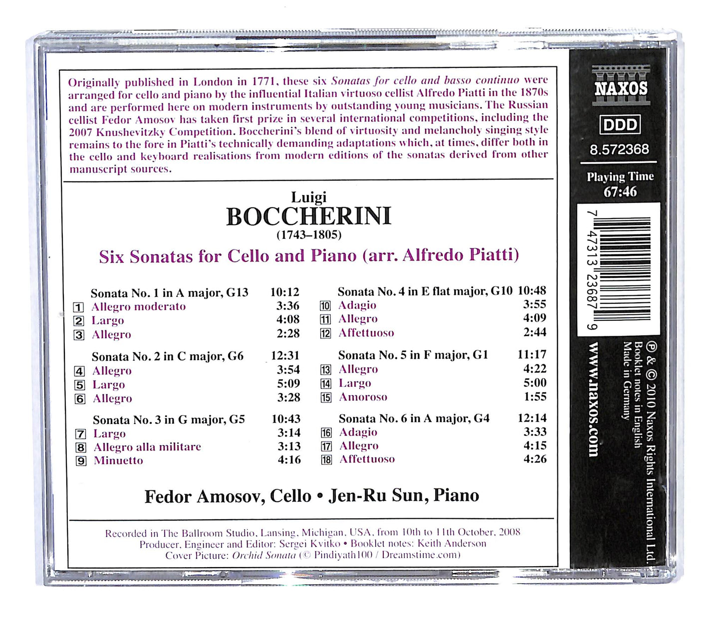 EBOND Boccherini - Cello Sonatas CD CB034334