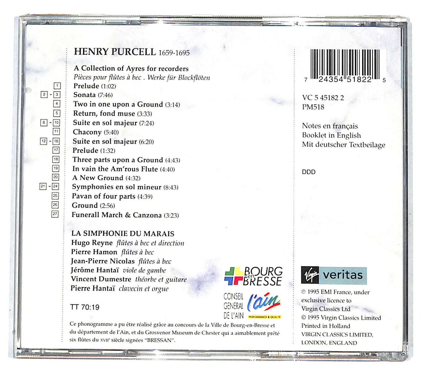 EBOND Henry Purcell - A Collection Of Ayres CD CB034614