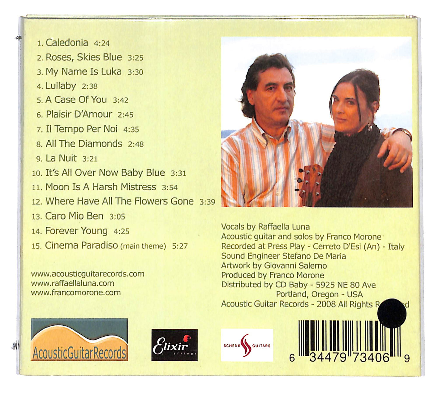 EBOND Franco Morone & Raffaella Luna - Songs We Love DIGIPACK CD CB036040
