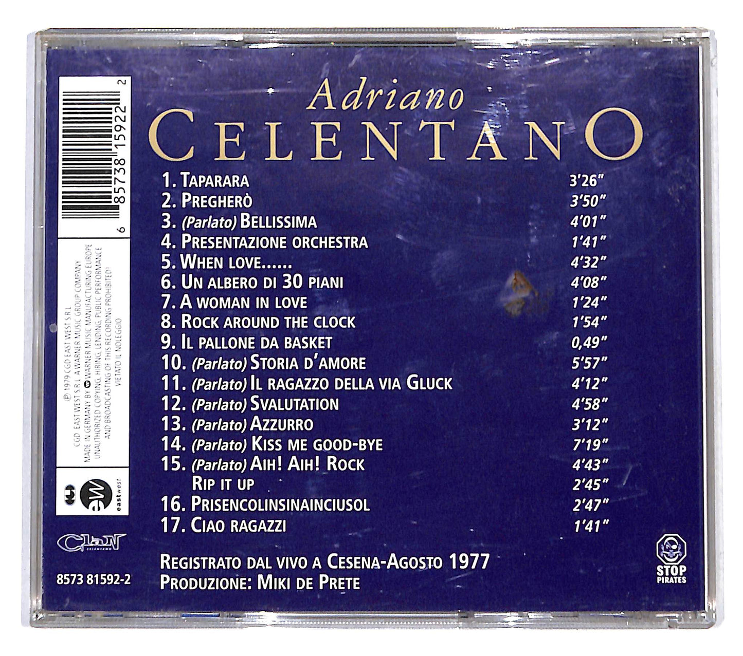 EBOND Adriano Celentano - Il Concerto Di Adriano CD CB036057